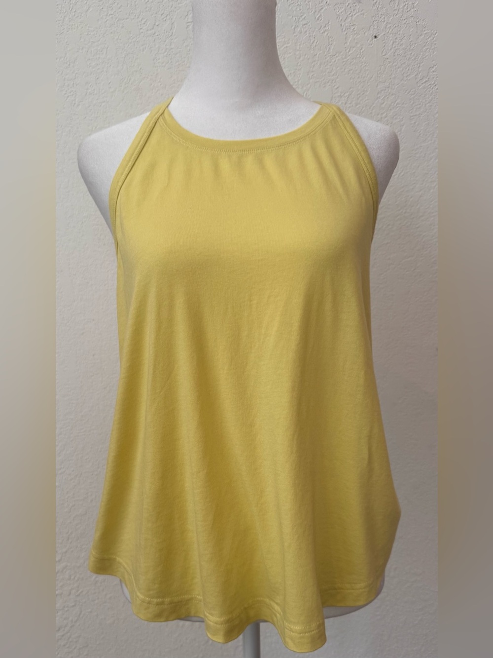 Braided open racer back lemon knit halter neck tank top by Free People Movement